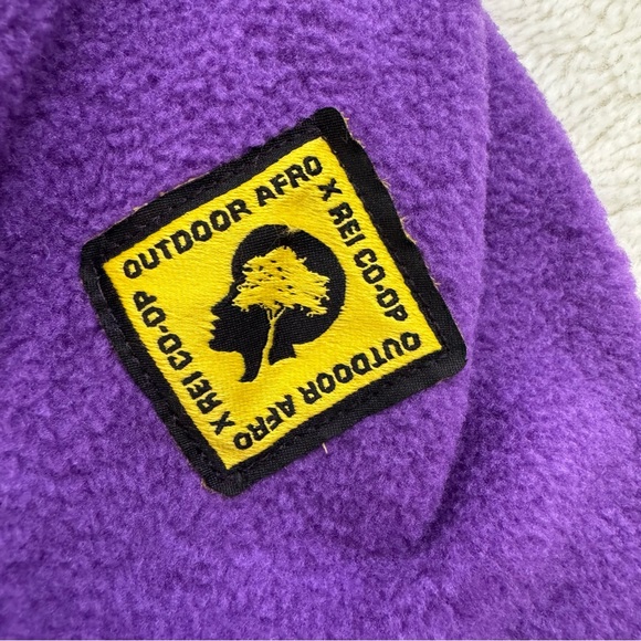 Outdoor Afro x REI Co-Op Sweater Women's Large Purple Fleece Outdoor Athleisure - Picture 6 of 12